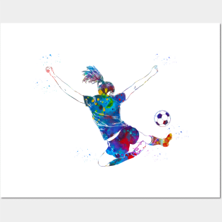 Soccer Player Girl Posters and Art